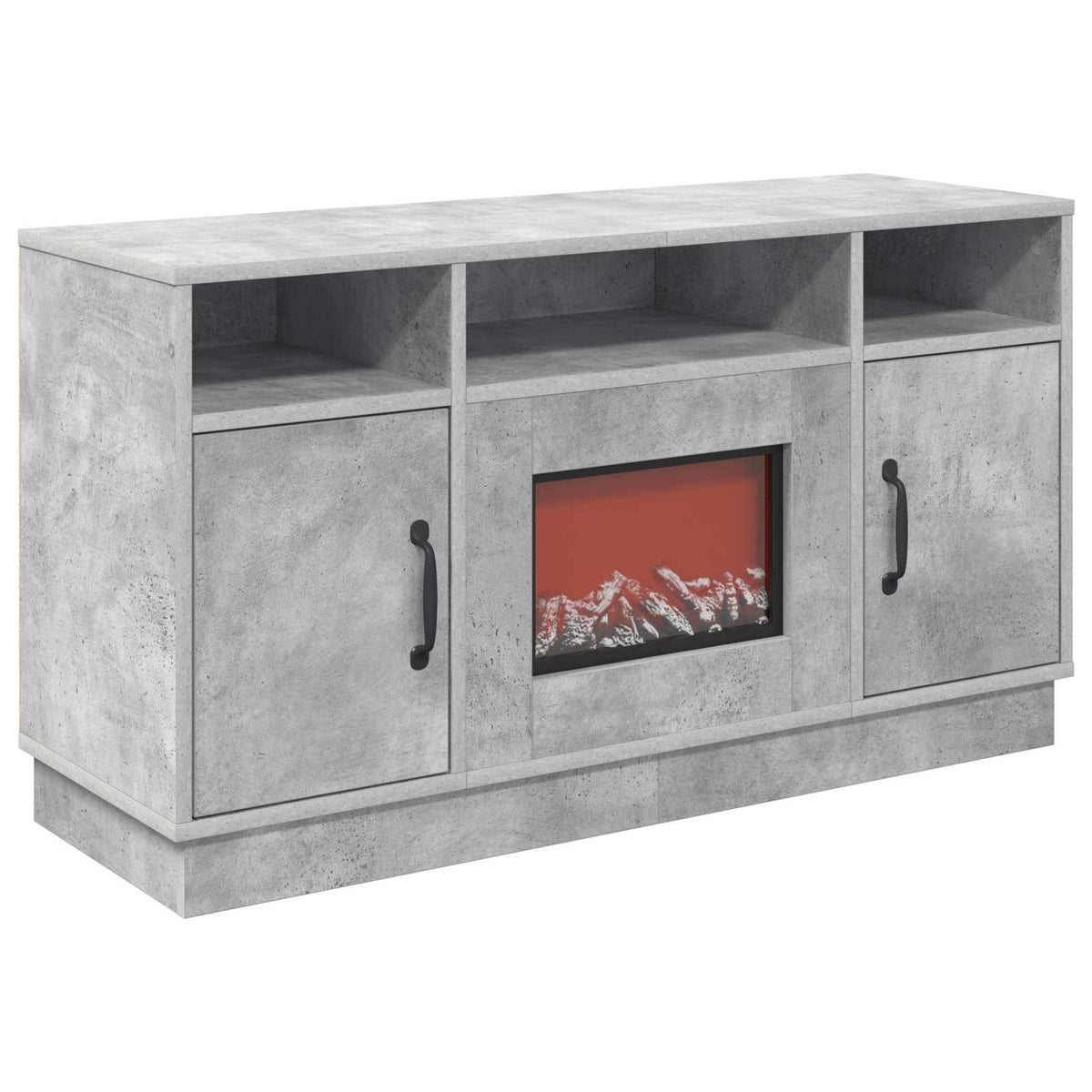 Elektrinis židinys Betono 100 x 33 x 55 cm Apdirbta mediena