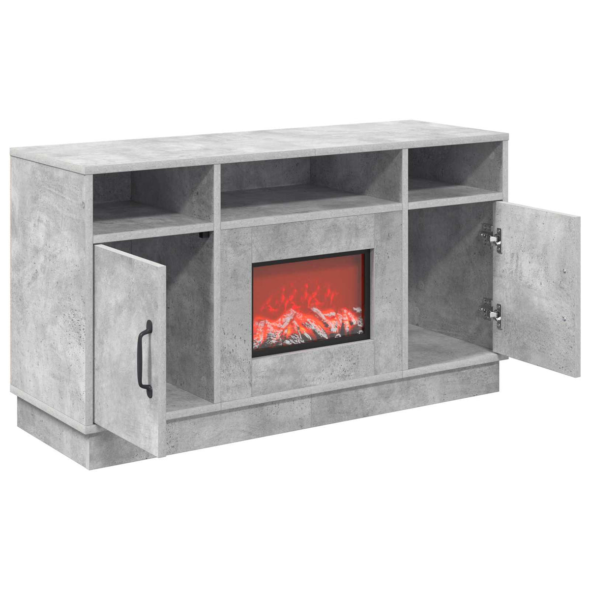 Elektrinis židinys Betono 100 x 33 x 55 cm Apdirbta mediena
