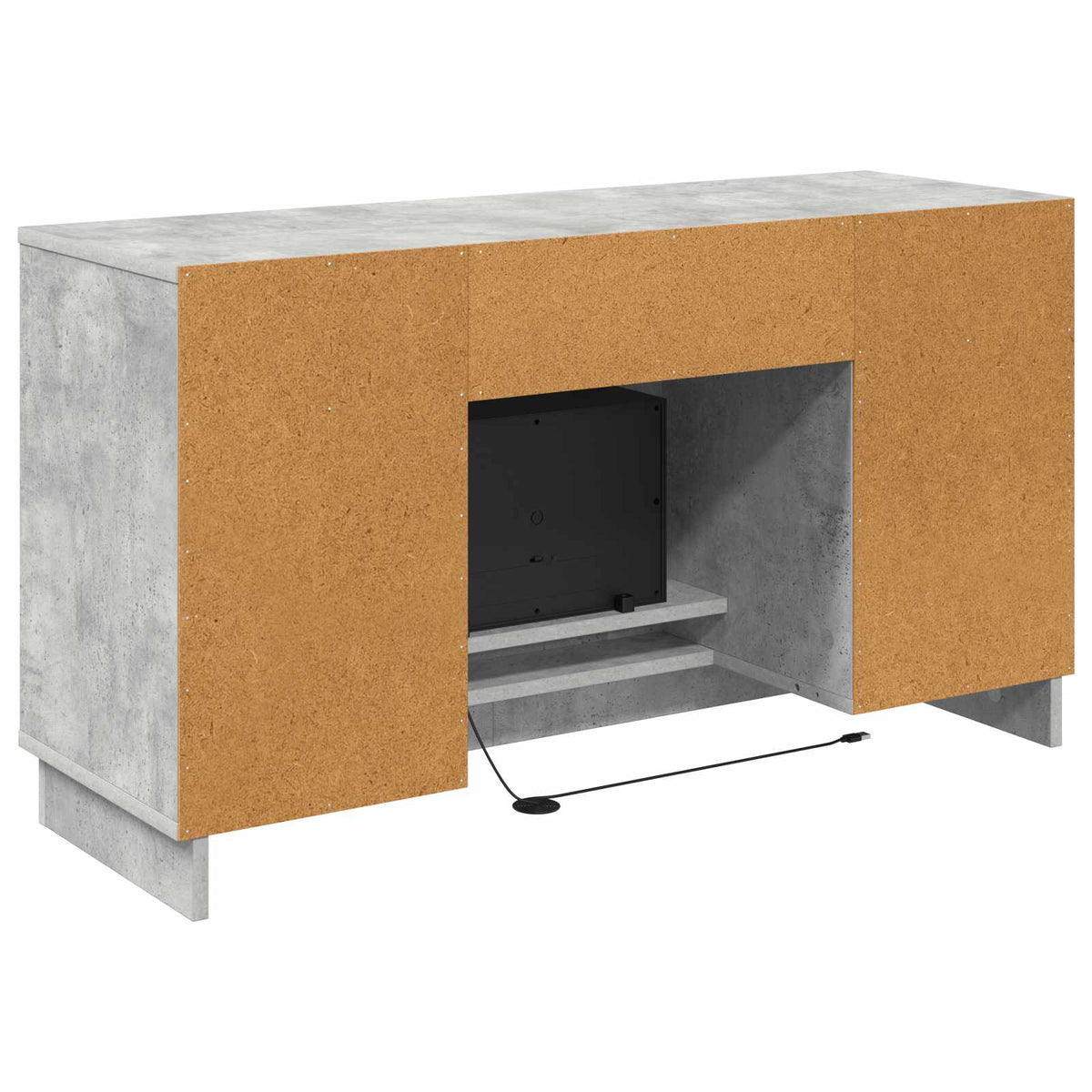Elektrinis židinys Betono 100 x 33 x 55 cm Apdirbta mediena