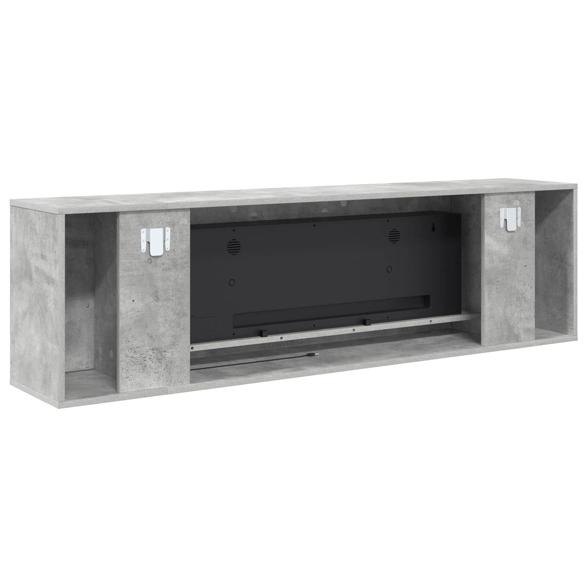 Elektrinis židinys Betono 155 x 30 x 44 cm Apdirbta mediena