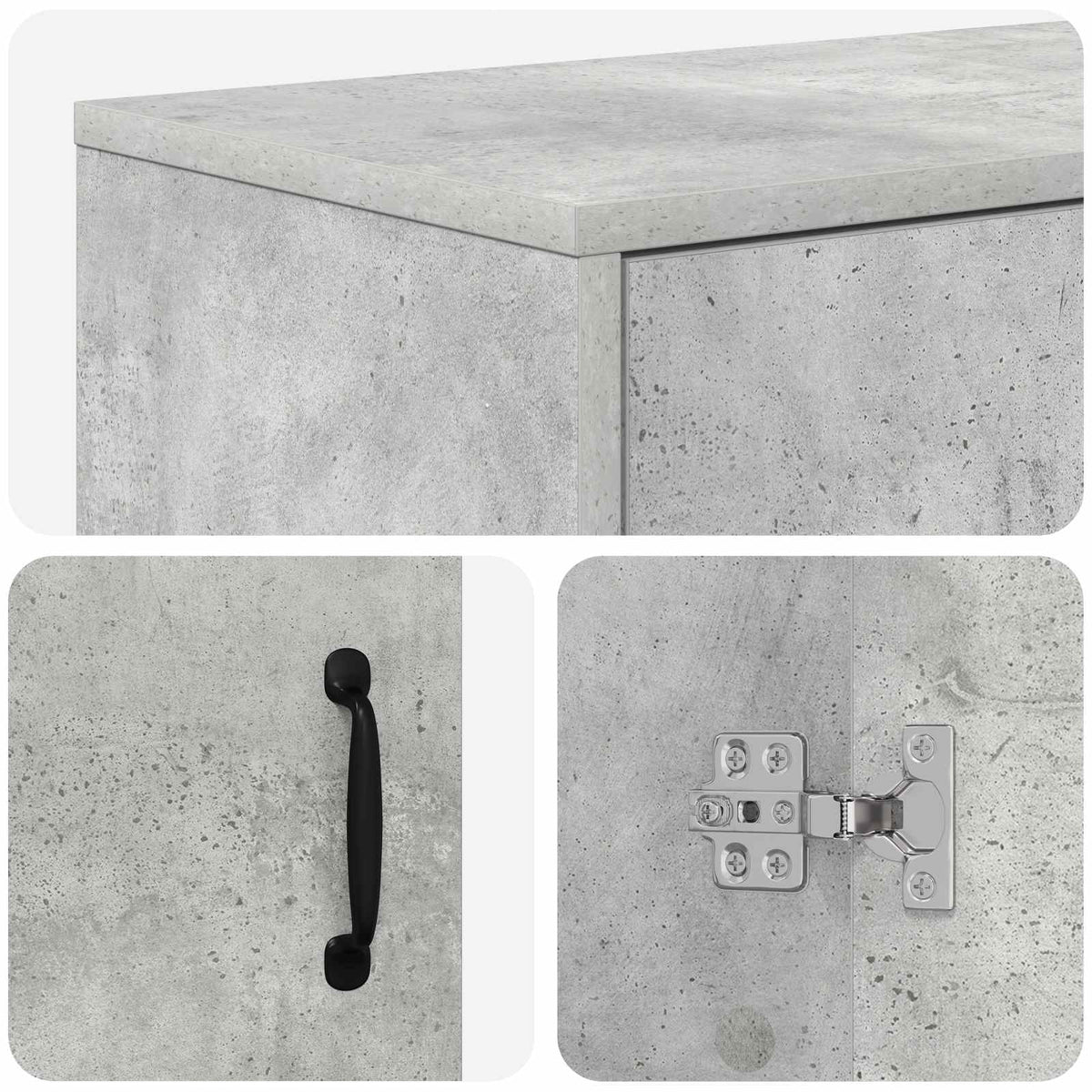 Elektrinis židinys Betono 110 x 30 x 36,5 cm Apdirbta mediena
