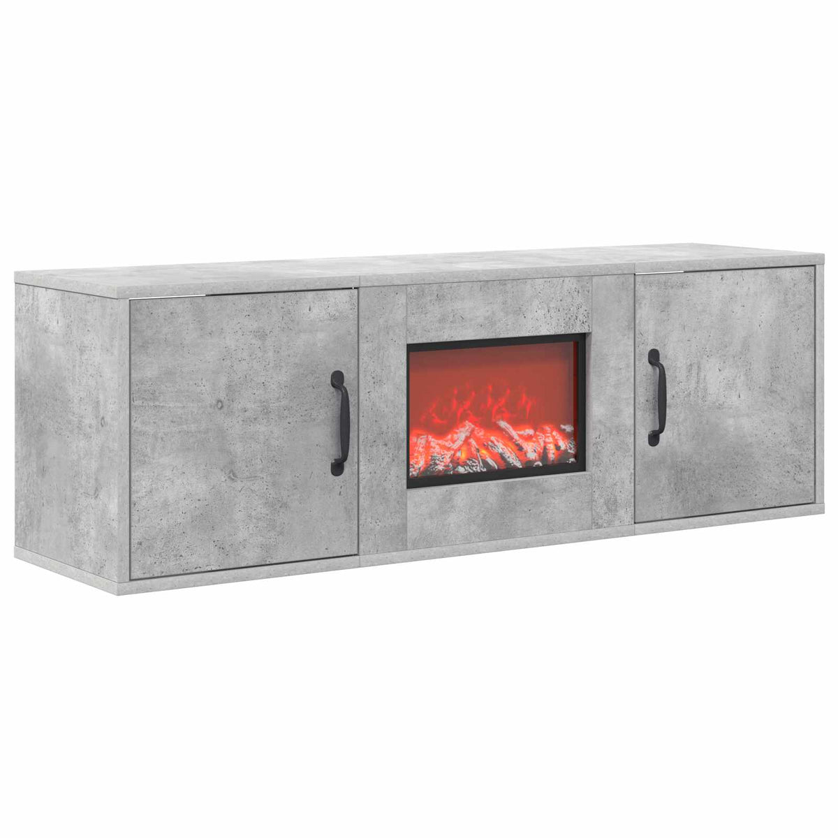 Elektrinis židinys Betono 110 x 30 x 36,5 cm Apdirbta mediena