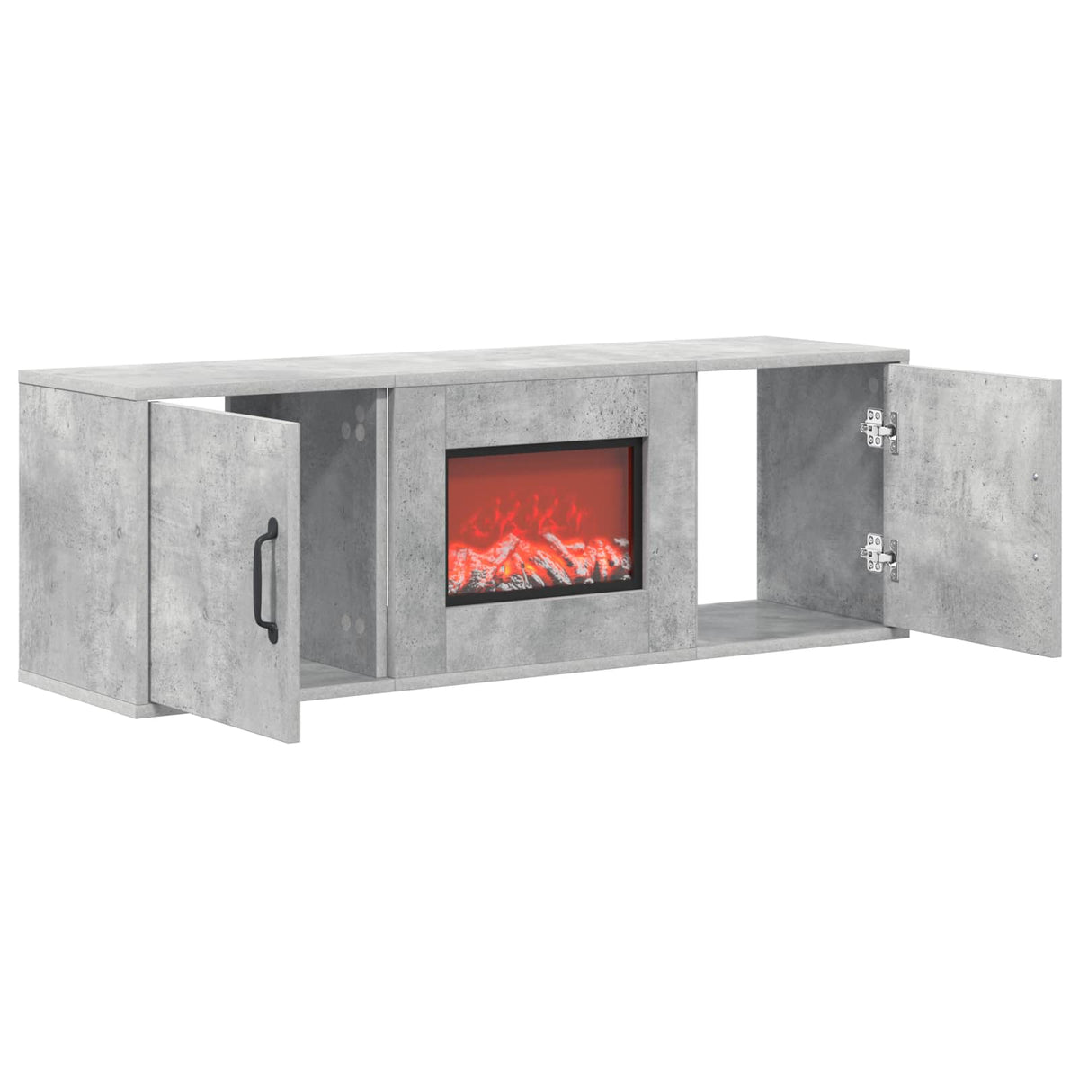 Elektrinis židinys Betono 110 x 30 x 36,5 cm Apdirbta mediena