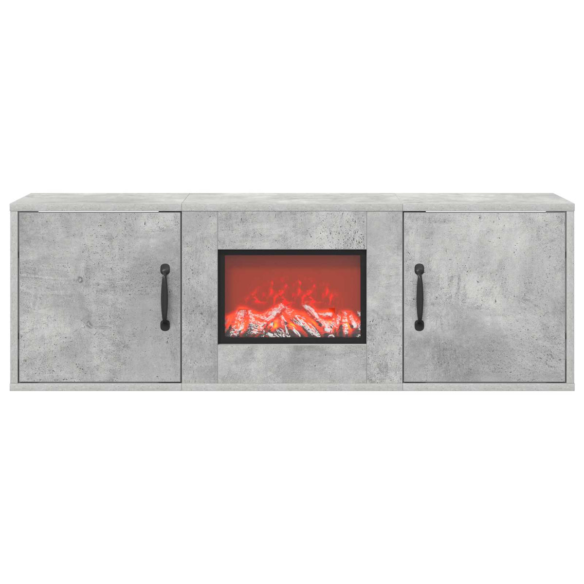 Elektrinis židinys Betono 110 x 30 x 36,5 cm Apdirbta mediena