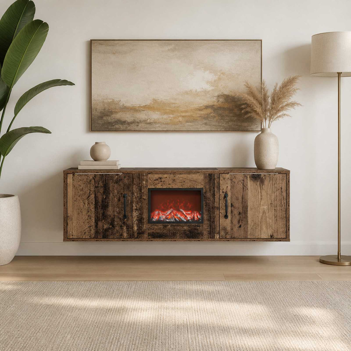 Elektrinis židinys Sendintos medienos 110 x 30 x 36,5 cm