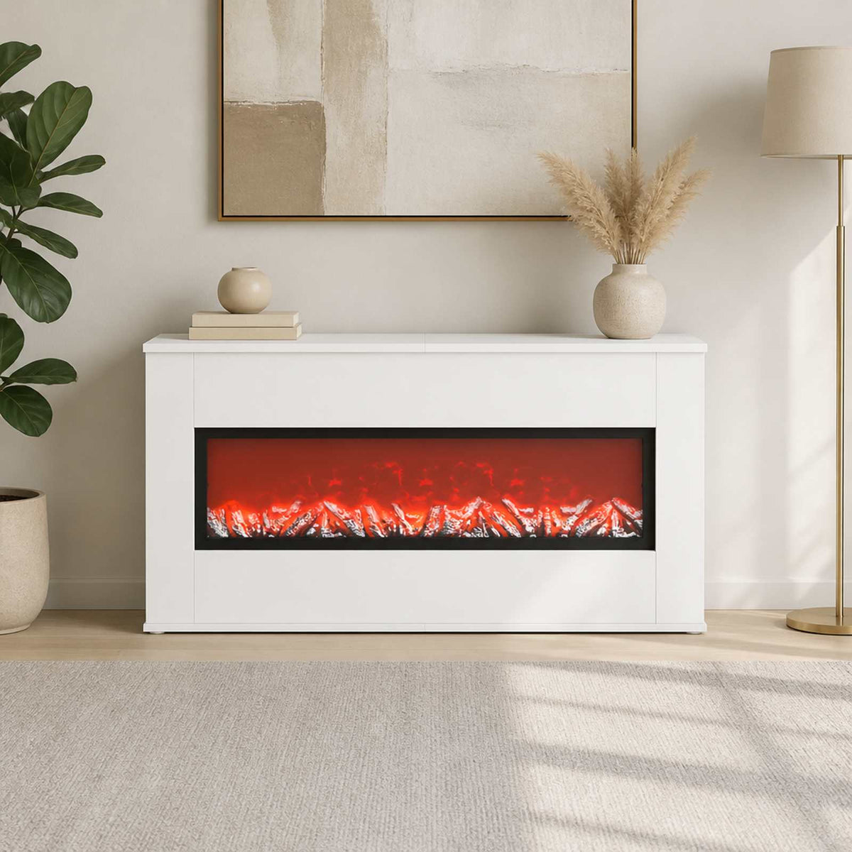 Elektrinis židinys Balta 114 x 18 x 58,5 cm Apdirbta mediena