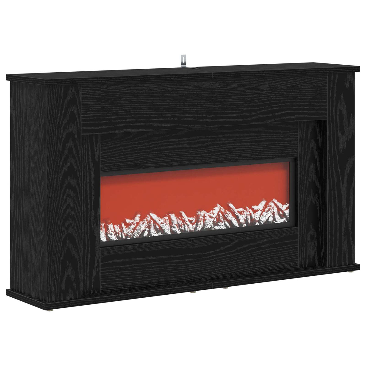 Židinys su LED juosta Juodojo ąžuolo 92 x 20 x 54 cm