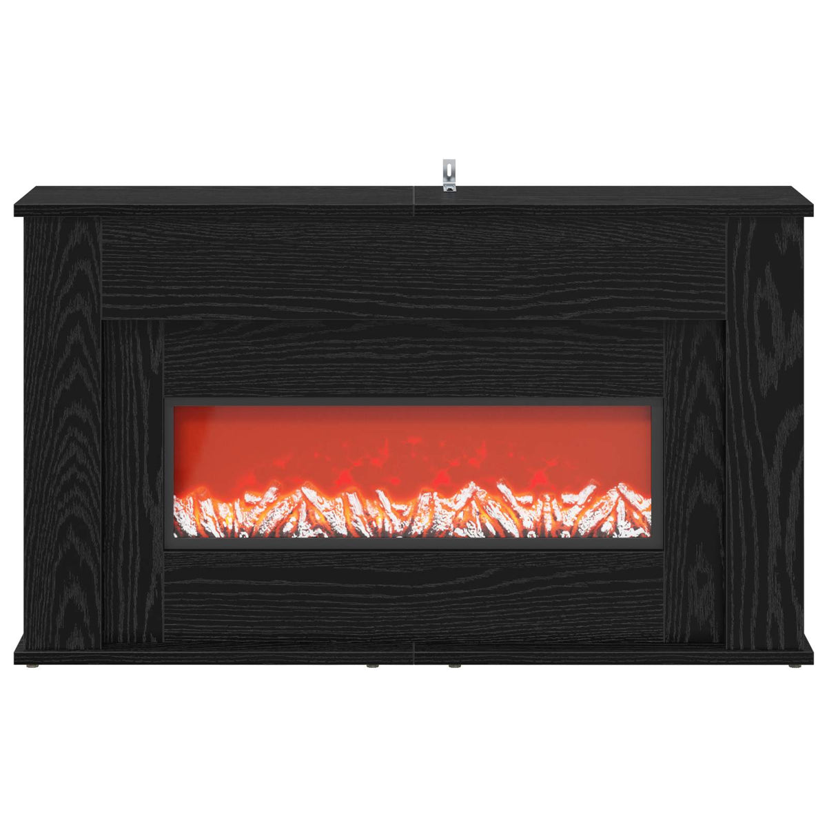 Židinys su LED juosta Juodojo ąžuolo 92 x 20 x 54 cm