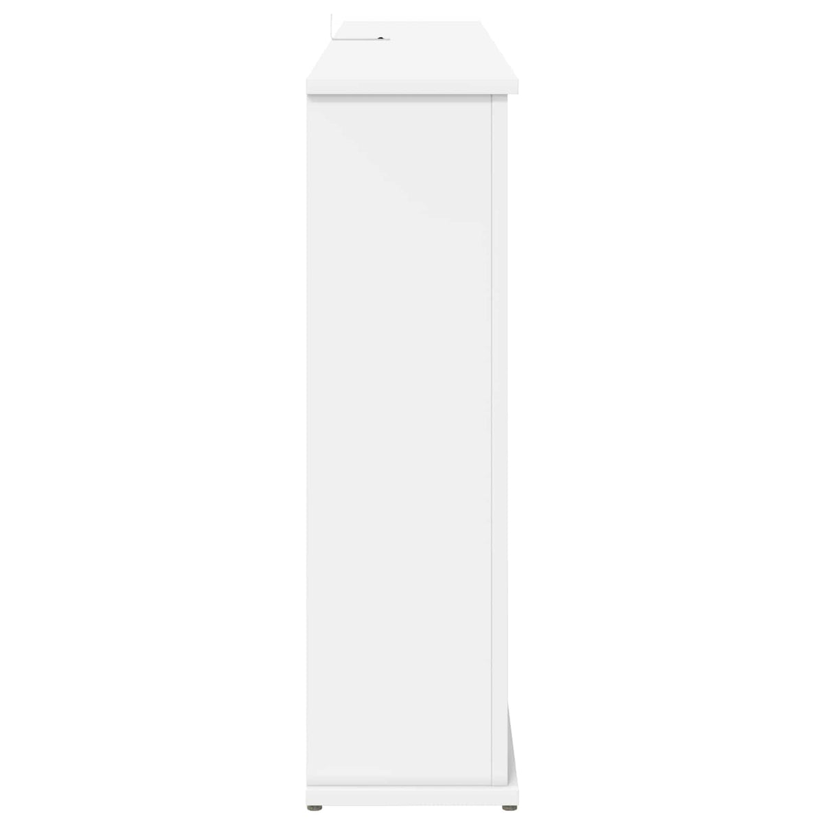 Židinys su LED juosta Balta 130 x 20 x 69,5 cm Apdirbta mediena