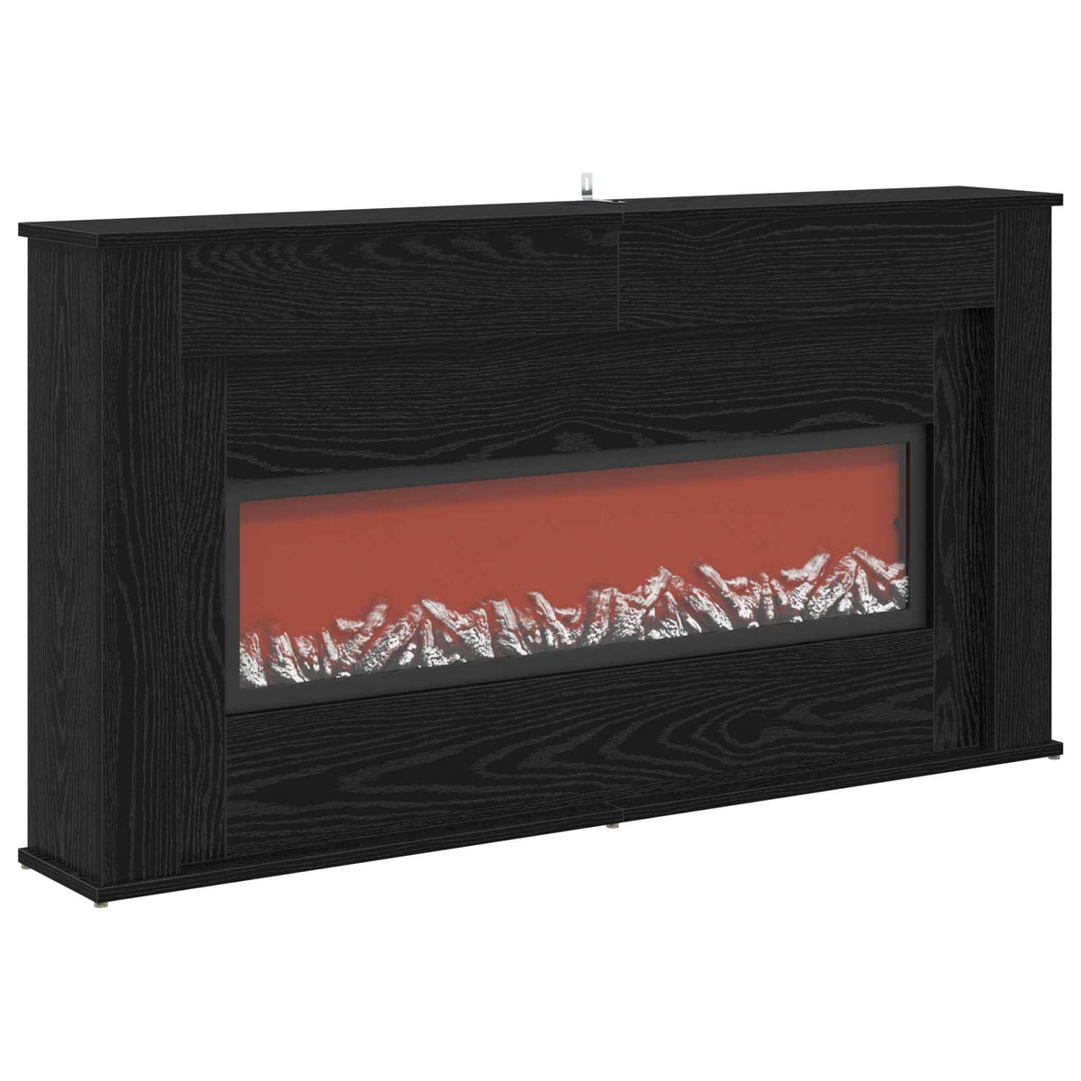 Židinys su LED juosta Juodojo ąžuolo 130 x 20 x 69,5 cm