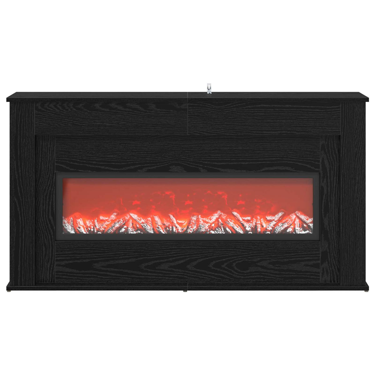 Židinys su LED juosta Juodojo ąžuolo 130 x 20 x 69,5 cm