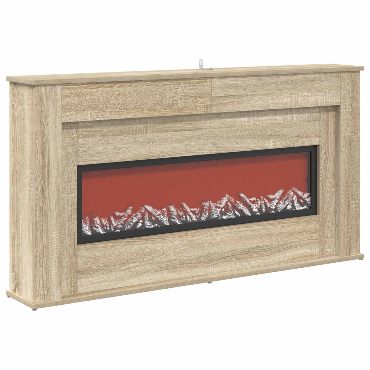 Židinys su LED juosta Sonoma ąžuolo 130 x 20 x 69,5 cm