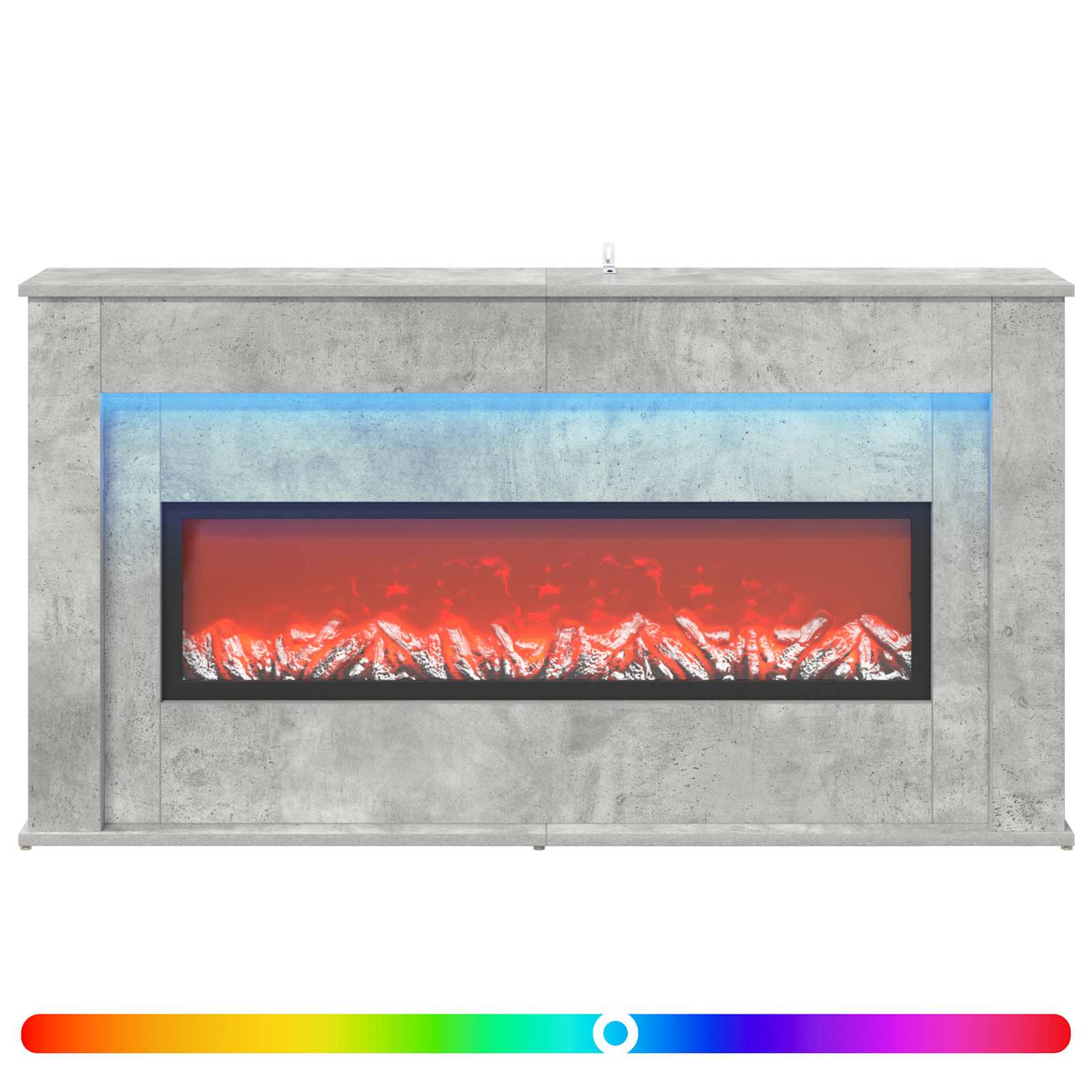Židinys su LED juosta Betono 130 x 20 x 69,5 cm