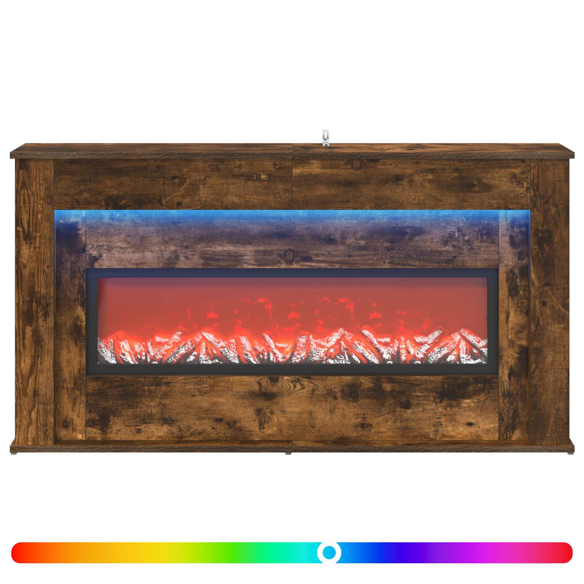 Židinys su LED juosta Dūminio ąžuolo 130 x 20 x 69,5 cm