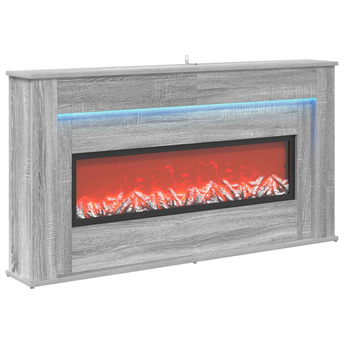Židinys su LED juosta Pilka Sonoma 130 x 20 x 69,5 cm