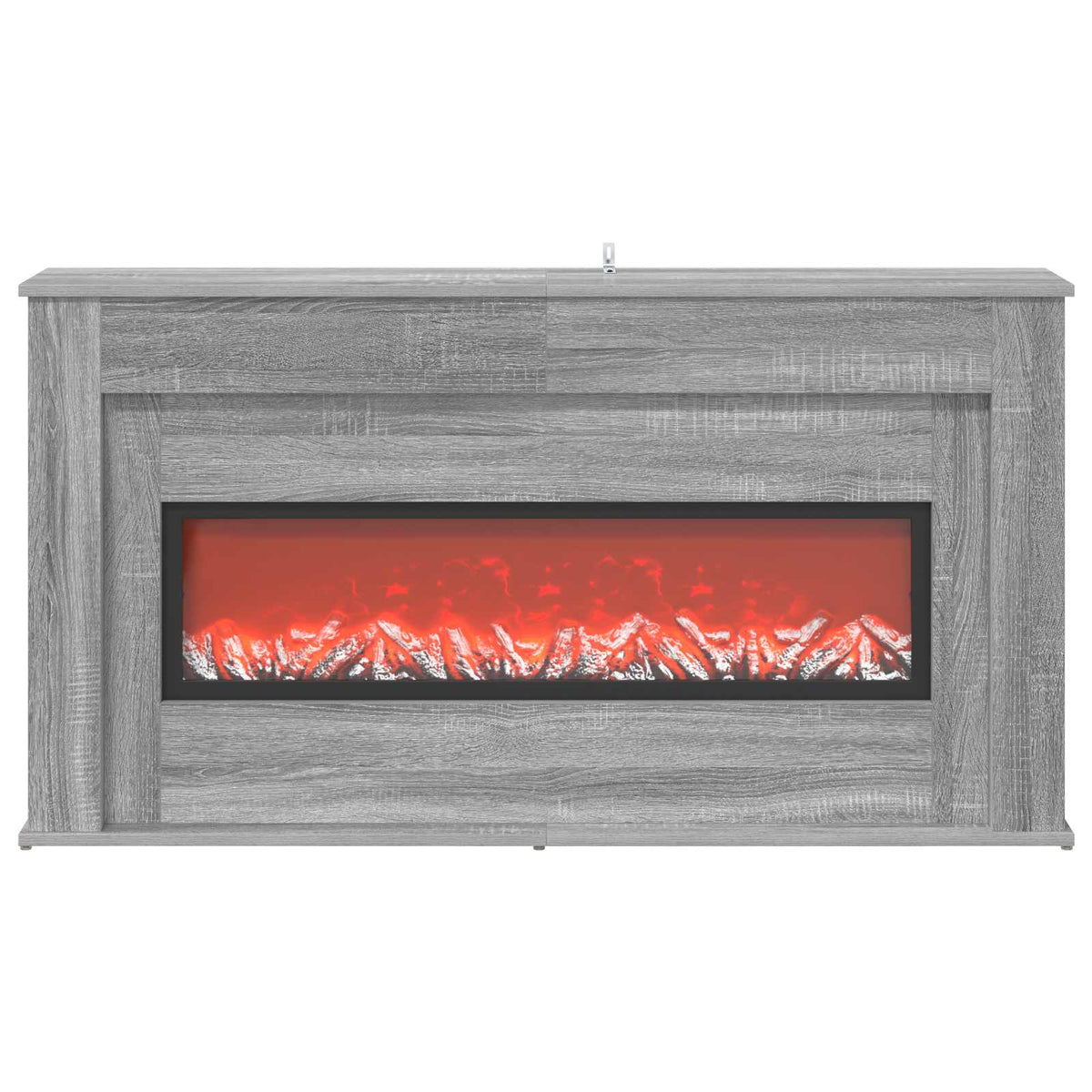 Židinys su LED juosta Pilka Sonoma 130 x 20 x 69,5 cm