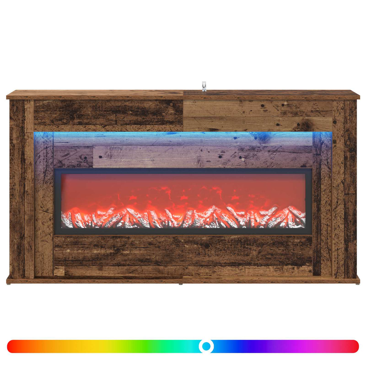 Židinys su LED juosta Sendintos medienos 130 x 20 x 69,5 cm