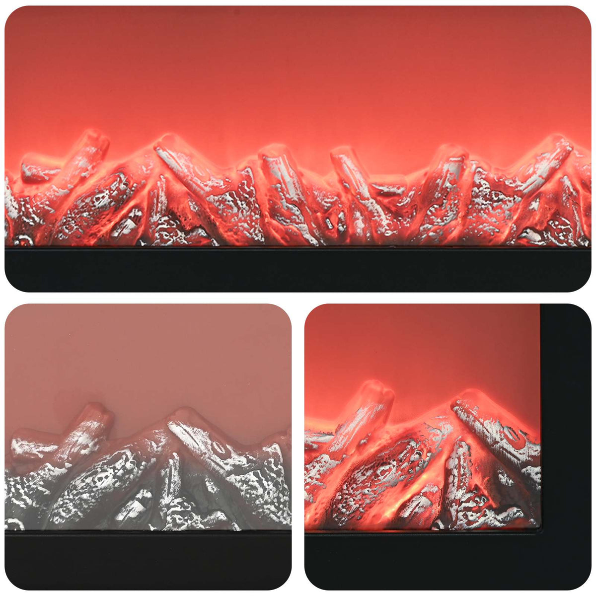 Židinys su LED juosta Artisano ąžuolo 130 x 20 x 69,5 cm