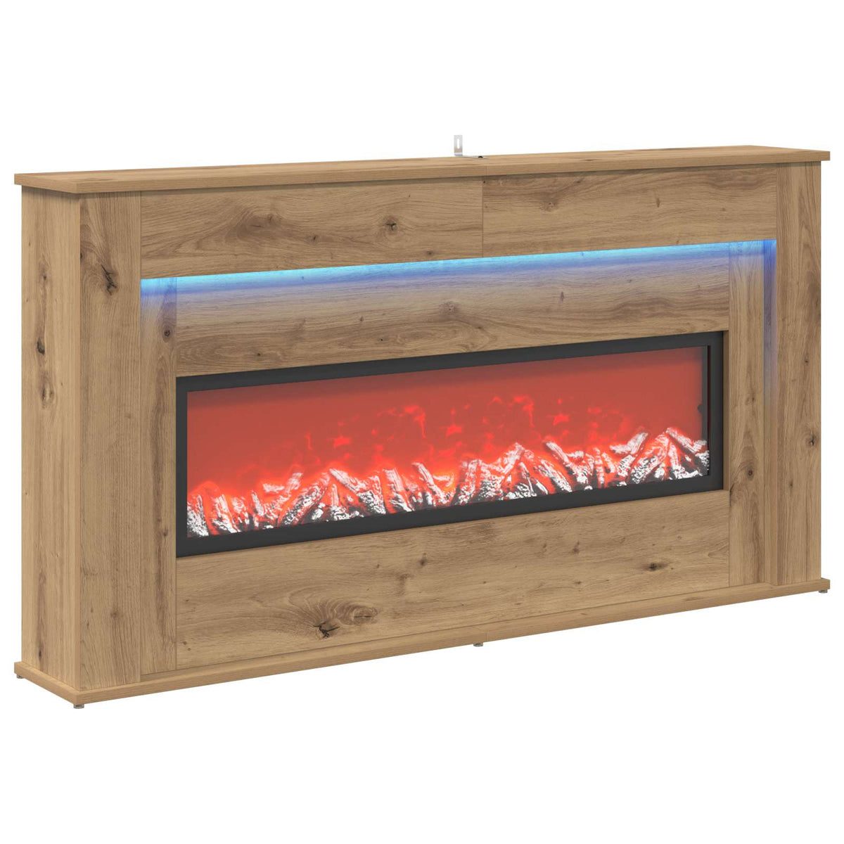 Židinys su LED juosta Artisano ąžuolo 130 x 20 x 69,5 cm