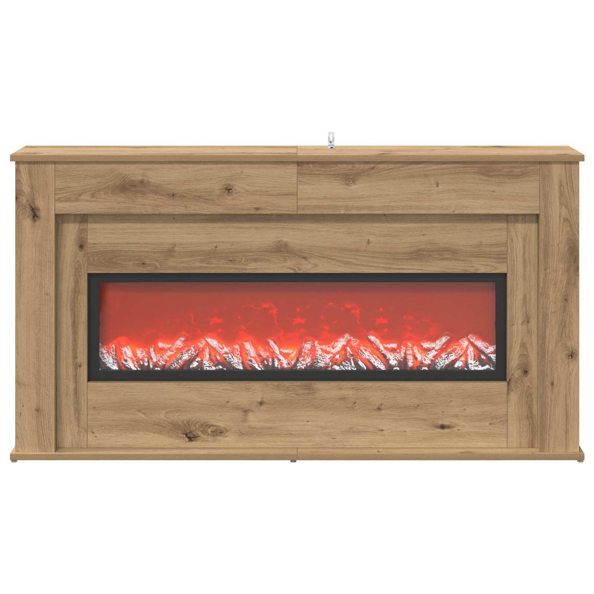 Židinys su LED juosta Artisano ąžuolo 130 x 20 x 69,5 cm