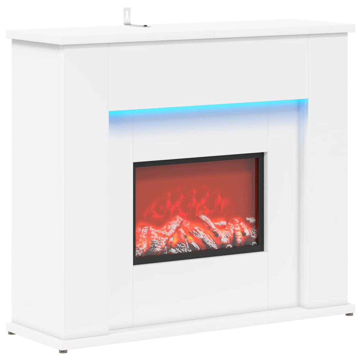Židinys su LED juosta Balta 63 x 20 x 54,5 cm Apdirbta mediena
