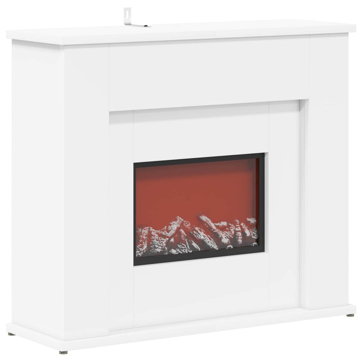 Židinys su LED juosta Balta 63 x 20 x 54,5 cm Apdirbta mediena