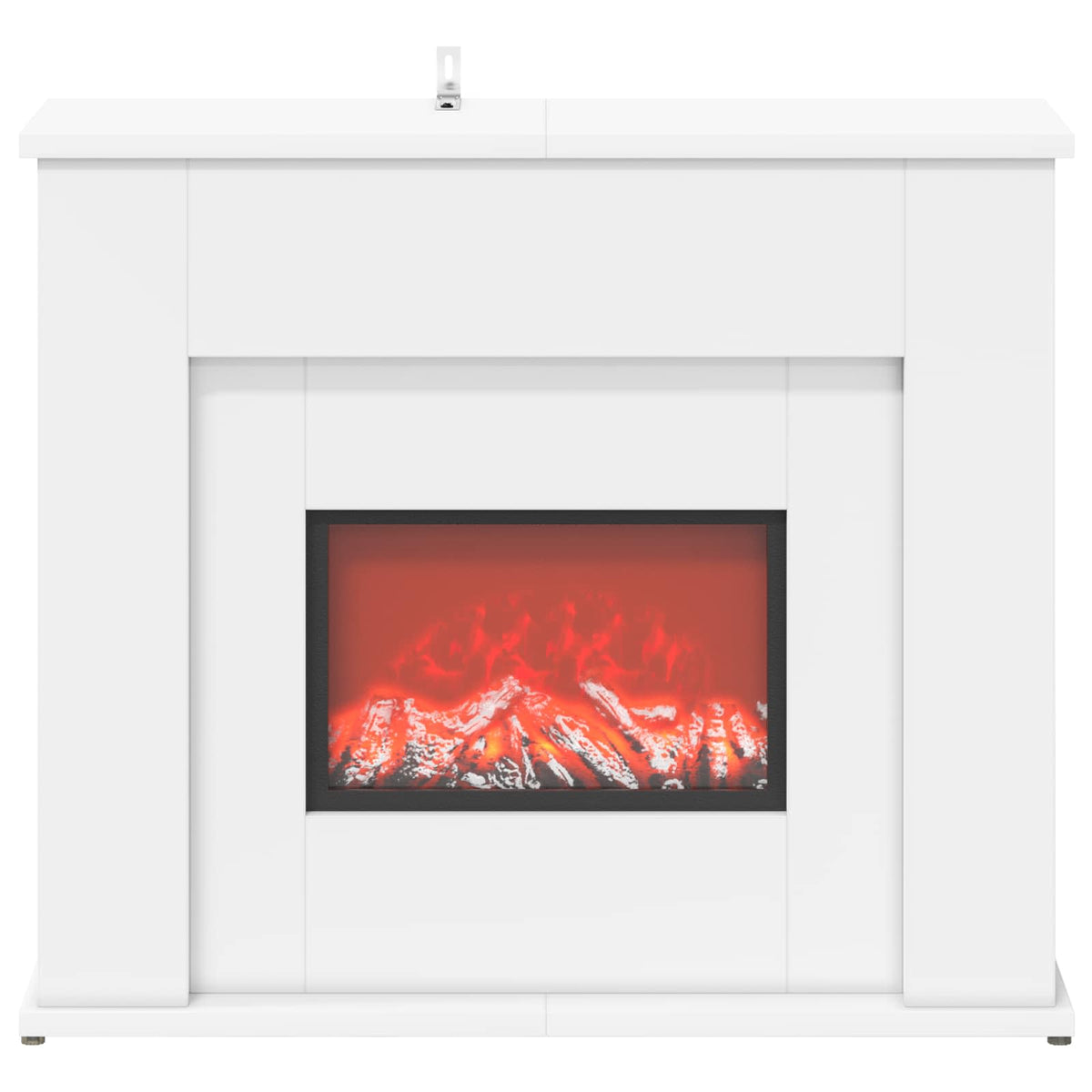 Židinys su LED juosta Balta 63 x 20 x 54,5 cm Apdirbta mediena