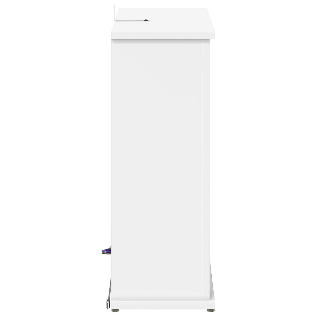 Židinys su LED juosta Balta 63 x 20 x 54,5 cm Apdirbta mediena