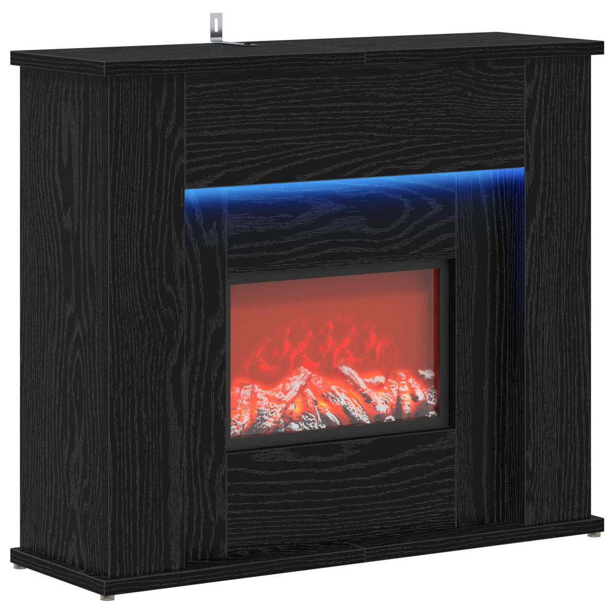 Židinys su LED juosta Juodojo ąžuolo 63 x 20 x 54,5 cm