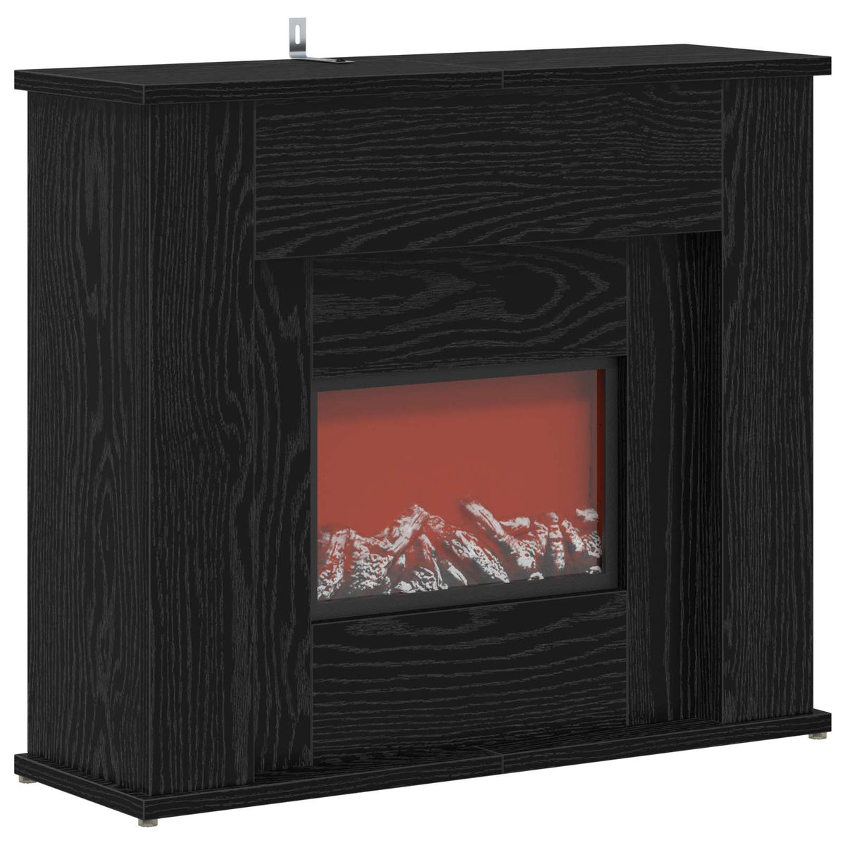 Židinys su LED juosta Juodojo ąžuolo 63 x 20 x 54,5 cm
