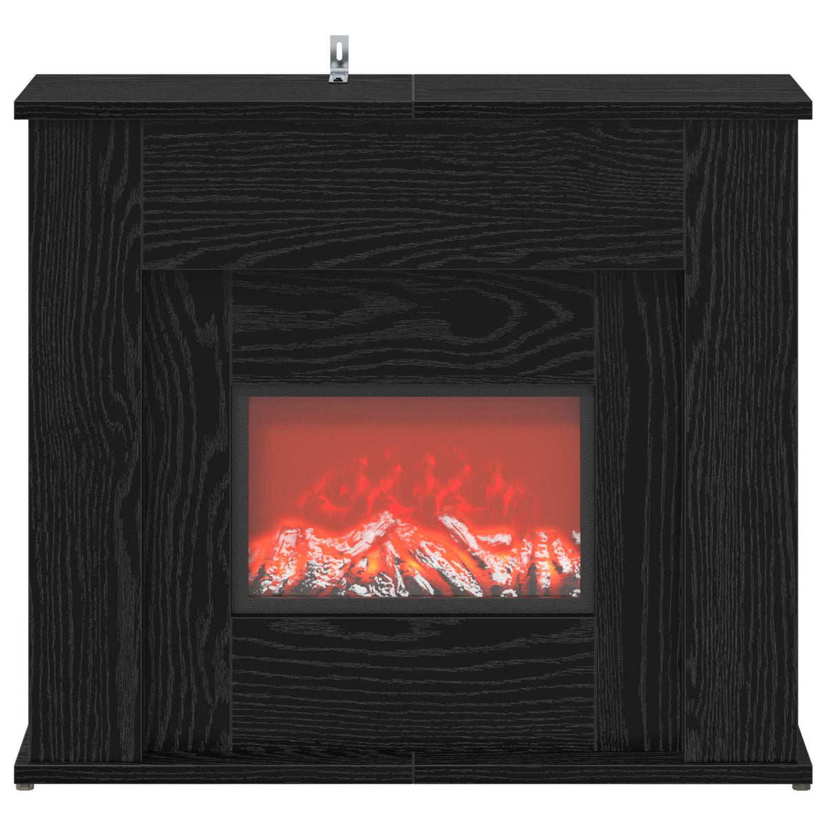 Židinys su LED juosta Juodojo ąžuolo 63 x 20 x 54,5 cm