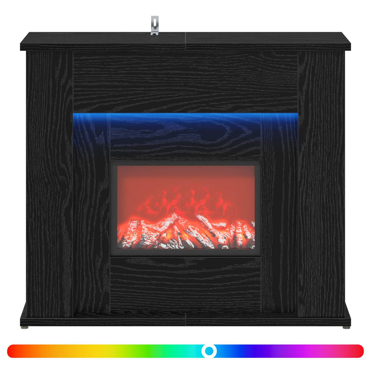 Židinys su LED juosta Juodojo ąžuolo 63 x 20 x 54,5 cm