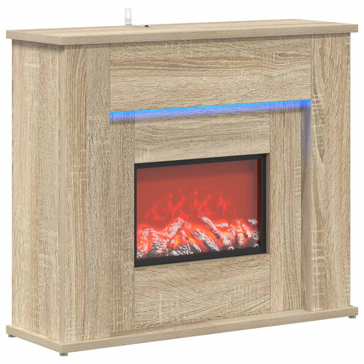 Židinys su LED juosta Sonoma ąžuolo 63 x 20 x 54,5 cm