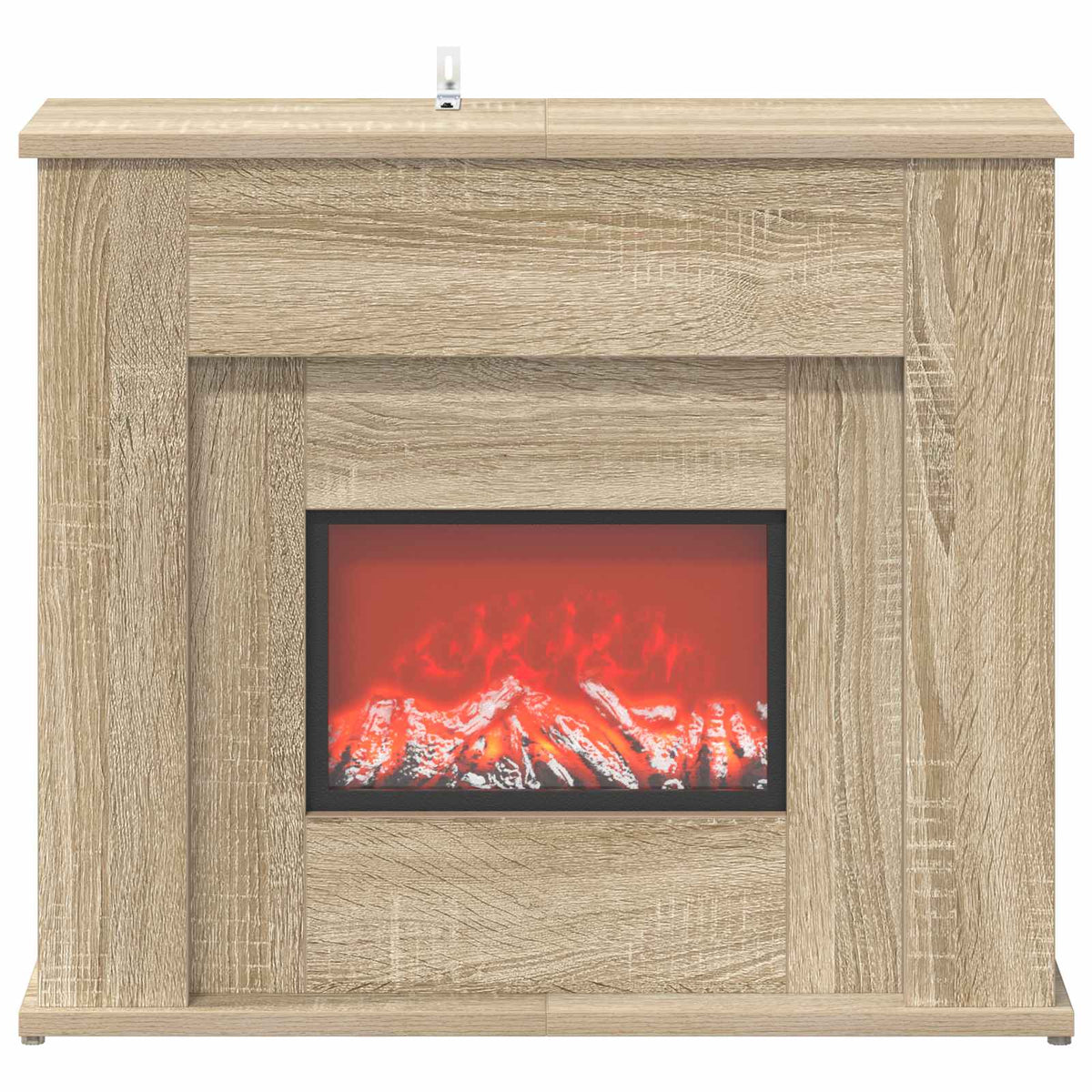 Židinys su LED juosta Sonoma ąžuolo 63 x 20 x 54,5 cm