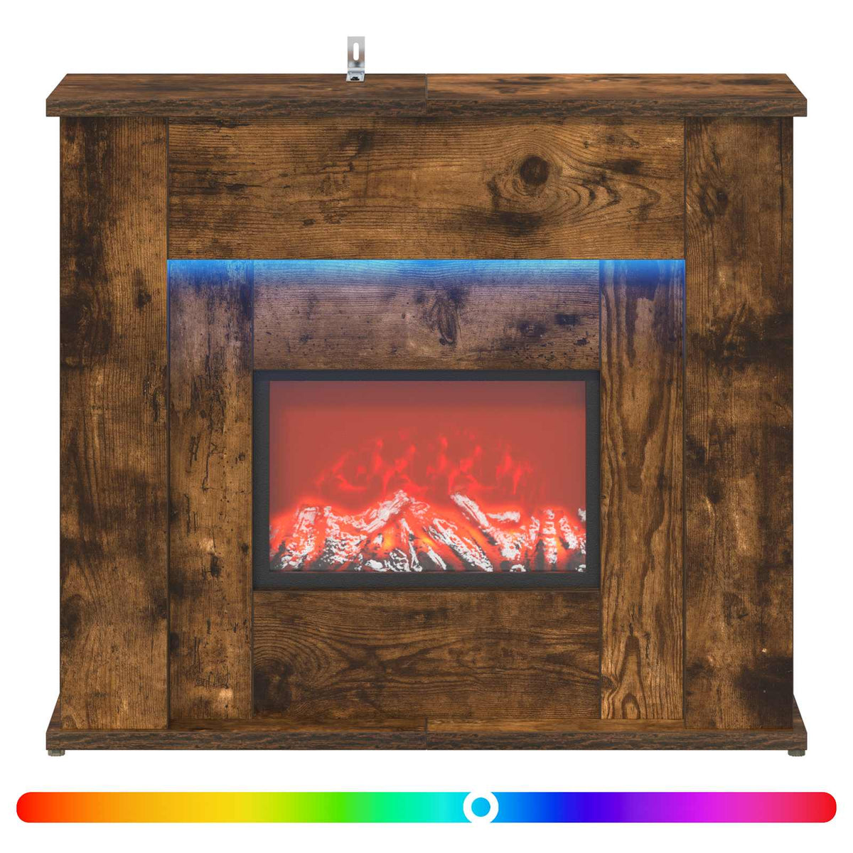 Židinys su LED juosta Dūminio ąžuolo 63 x 20 x 54,5 cm