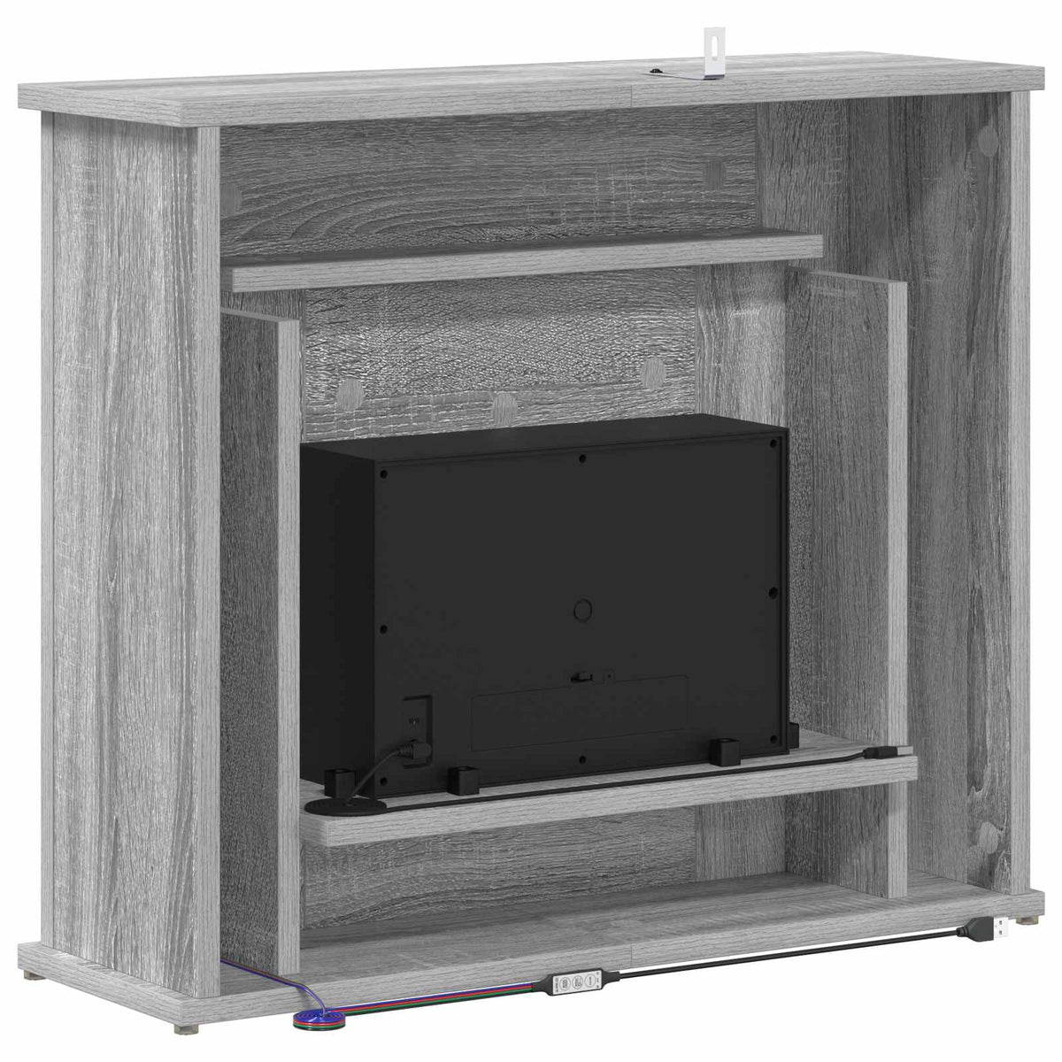 Židinys su LED juosta Pilka Sonoma 63 x 20 x 54,5 cm