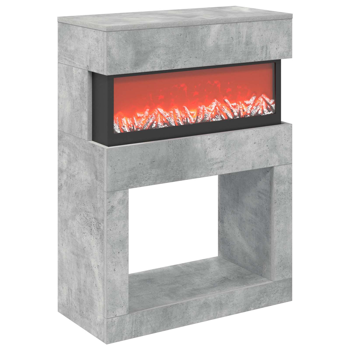 Elektrinis židinys Betono 64 x 30 x 87 cm Apdirbta mediena