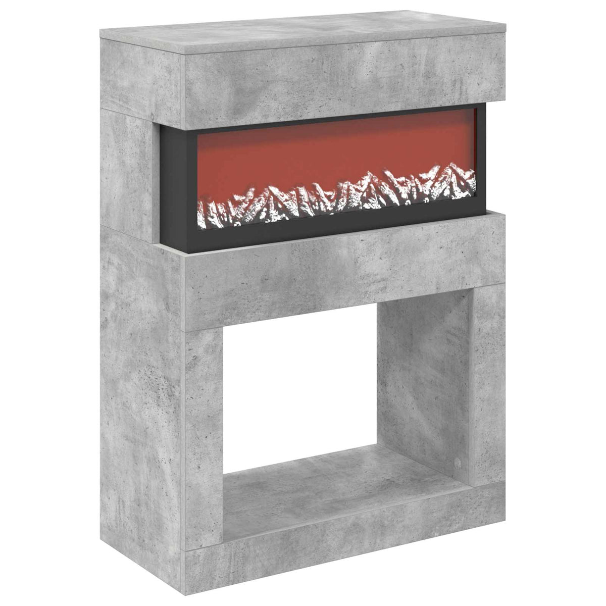 Elektrinis židinys Betono 64 x 30 x 87 cm Apdirbta mediena