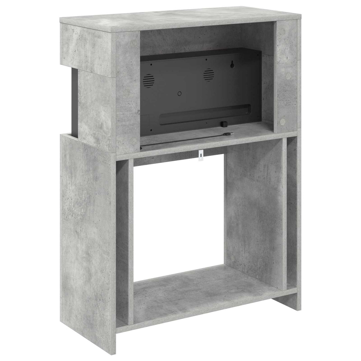 Elektrinis židinys Betono 64 x 30 x 87 cm Apdirbta mediena