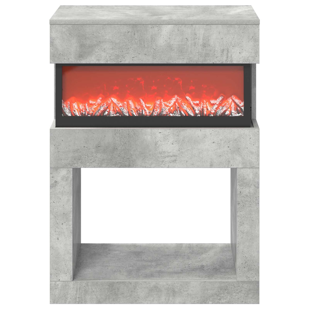 Elektrinis židinys Betono 64 x 30 x 87 cm Apdirbta mediena