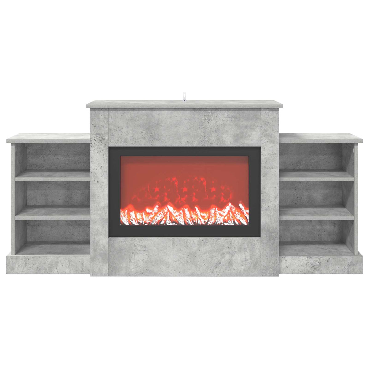Elektrinis židinys Betono 140 x 30 x 67 cm Apdirbta mediena