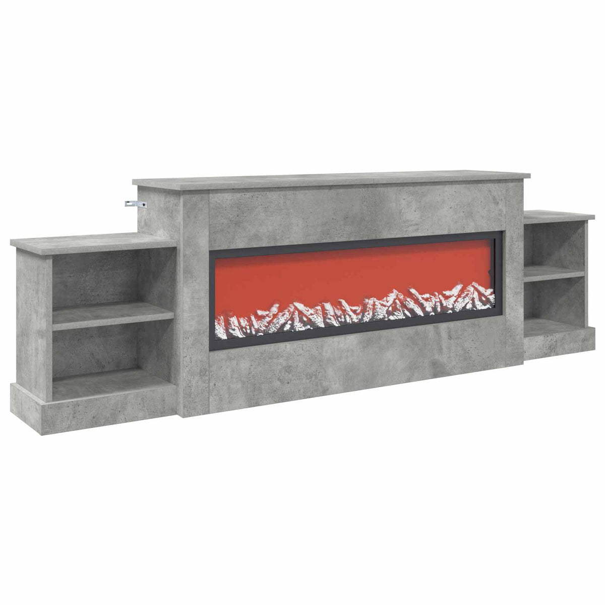 Elektrinis židinys Betono 177 x 30 x 56,5 cm Apdirbta mediena