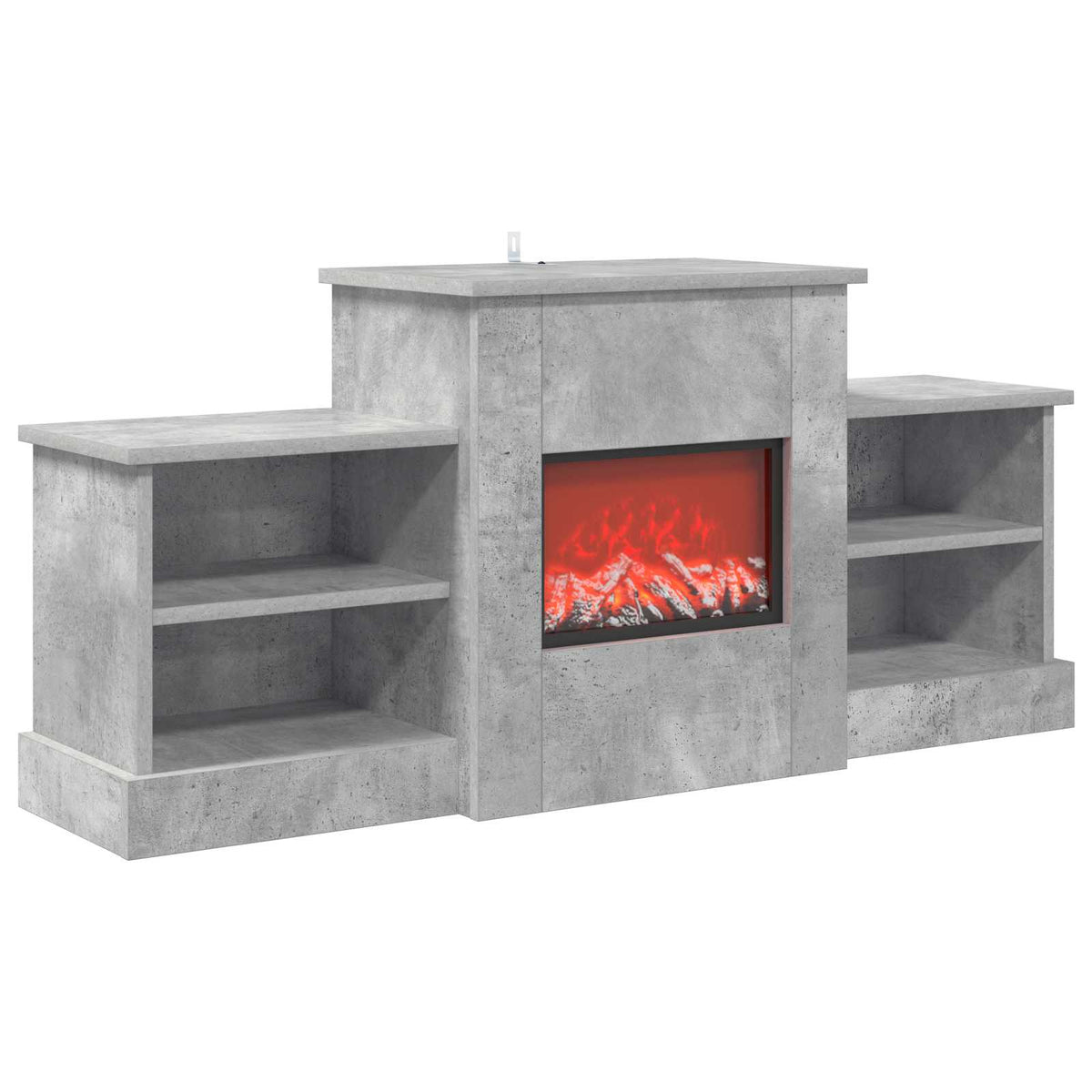 Elektrinis židinys Betono 110 x 30 x 50 cm Apdirbta mediena