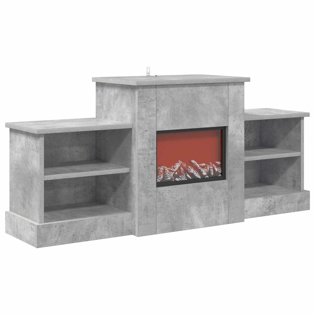 Elektrinis židinys Betono 110 x 30 x 50 cm Apdirbta mediena