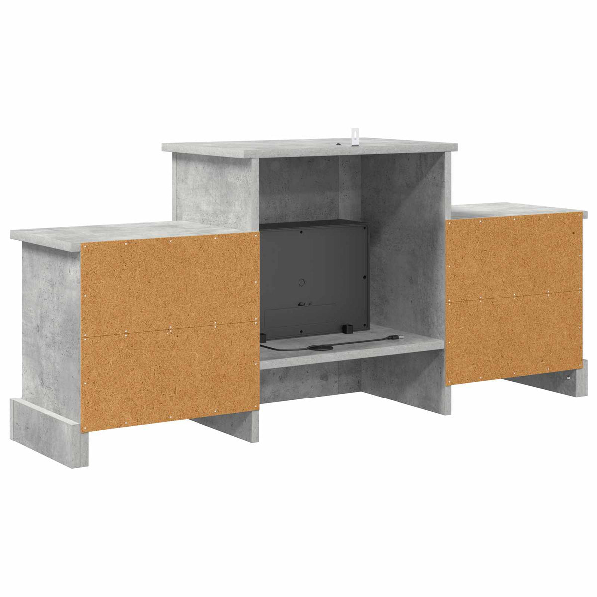 Elektrinis židinys Betono 110 x 30 x 50 cm Apdirbta mediena