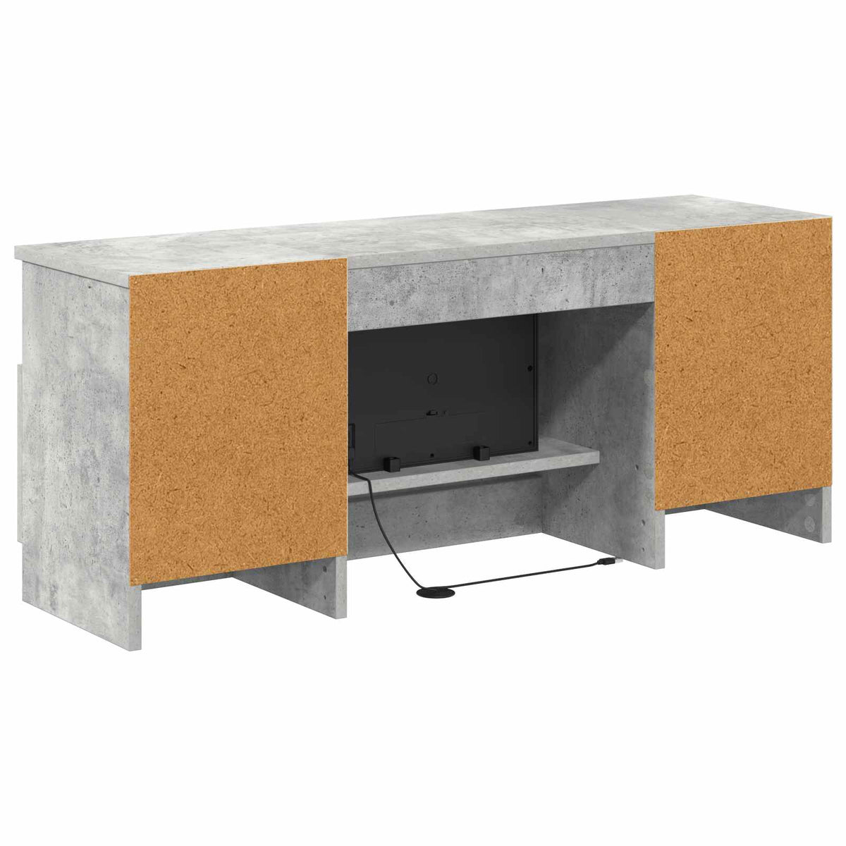 Elektrinis židinys Betono 98 x 28,5 x 40,5 cm Apdirbta mediena