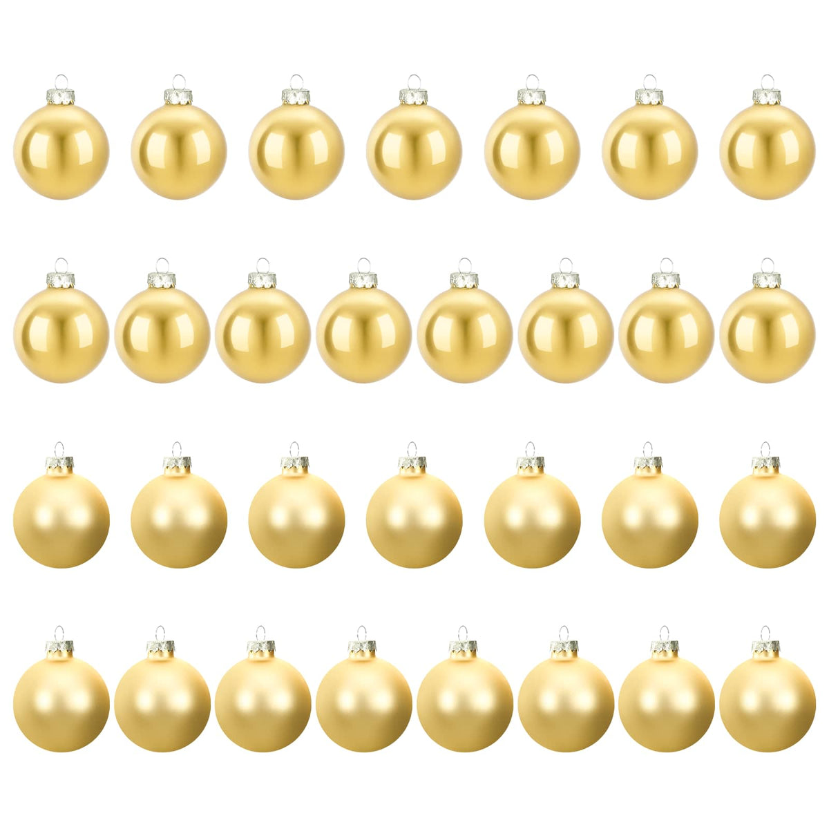 Kalėdų kamuoliukų rinkinys 30 vnt. Auksinė 6 cm Polystirenas