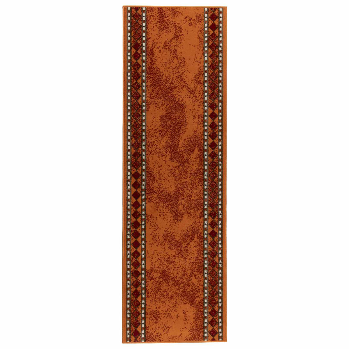 Bėgimo kilimėlis FLORNES Austas Oranžinė Deimantai 67 x 150 cm