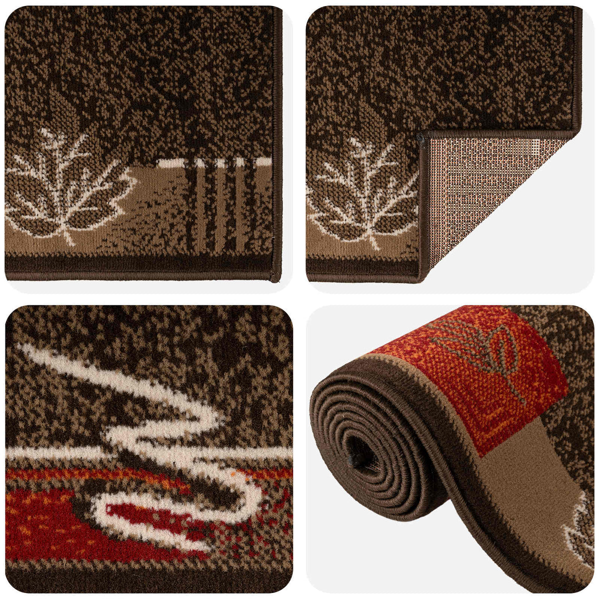 Bėgimo kilimėlis FLORNES Austas Ruda PP 7 mm