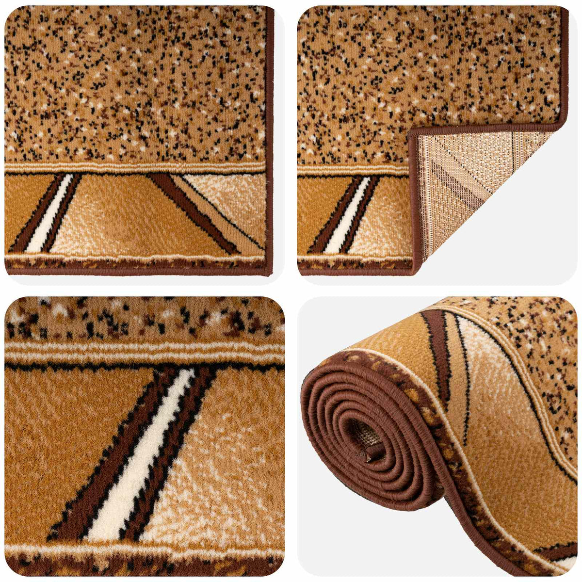 Bėgimo kilimėlis FLORNES Austas Smėlio PP 7 mm